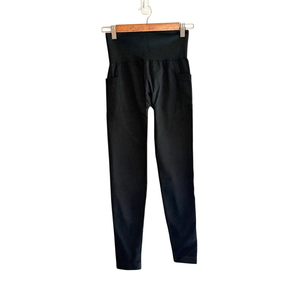 Halara Compression Leggings Scrunch Butt Lifting Pockets Black Athletic Gym Sm